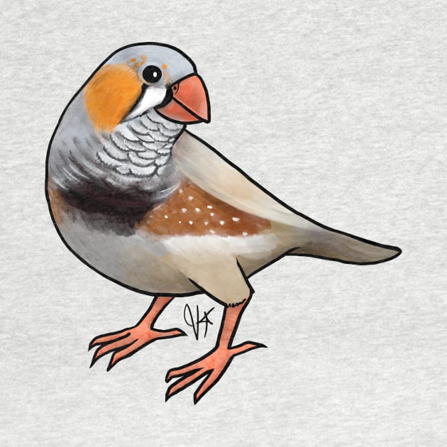 Bird - Finch - Zebra Finch by Jen's Dogs Custom Gifts and Designs